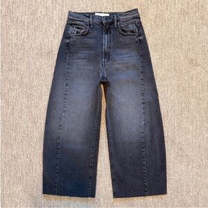Mother The Half Pipe Flood High Rise Jeans in Outta Sight size 25